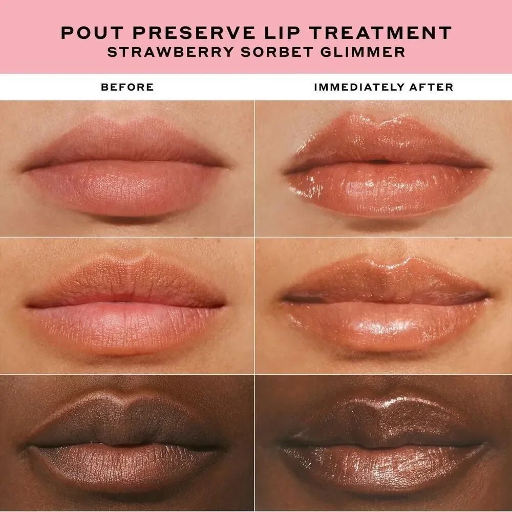 OLEHENRIKSEN Pout Preserve Peptide Lip Treatment in Strawberry Sorbet Glimmer - Picture 3 of 4